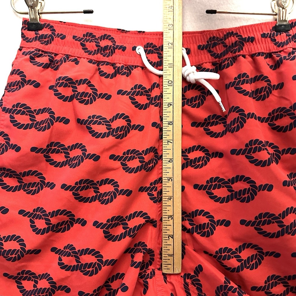 Neiman Marcus Swim Trunks M Medium Lined Drawstring Pockets Nautical Rope - Picture 8 of 14